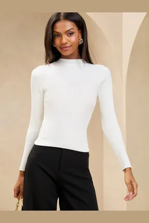 Lipsy London Ribbed Button Detailing Turtle Neck Knitted Trøje42