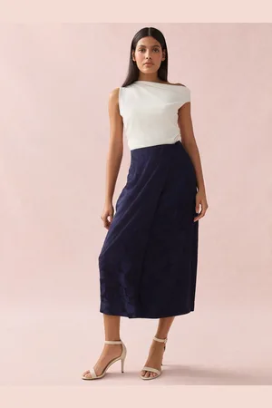 Next Satin Jacquard Midi Sarong Nederdele