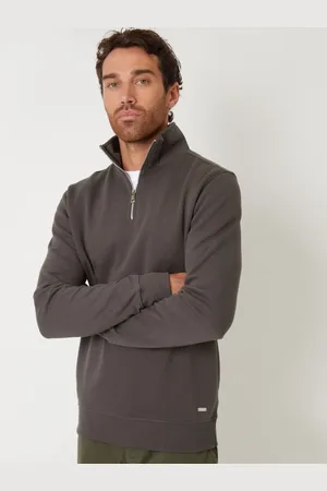 Threadbare Pique Quarter Zip Højhalset SweatshirtSmall