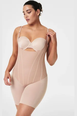 Spanx Super Sculpt Open-Bust Mid-Thigh BodysuitM