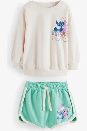 Next Lilo And Stitch 100% Cotton Sweatshirt and Shorts Set (3mths-7yrs)6 - 7 år (116 - 122cm)