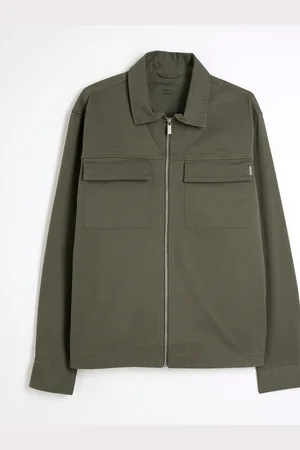 River Island Regular Fit Zipped Overshirtxlarge