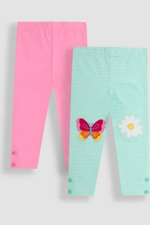 JoJo Maman Bébé Appliqué Knee Leggings 2 Pack116122cm