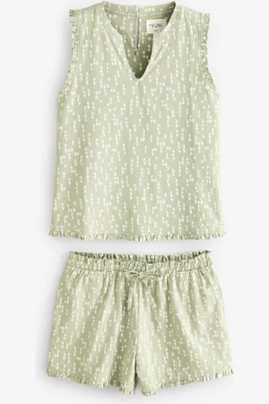 Next 100% Cotton Frill Vest Short Set PyjamasS Reg