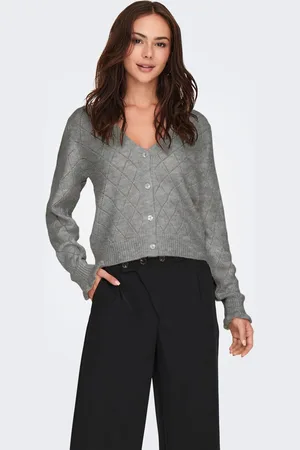 JDY Structured Knitted Cardigan With Frill Sleeves36