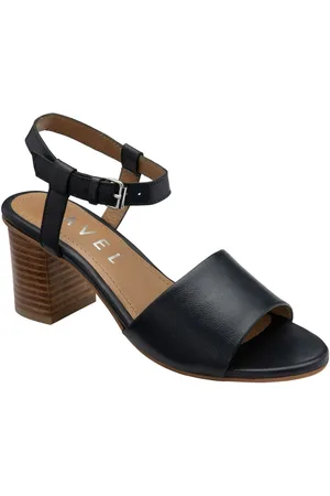Ravel Leather Peep-Toe Sandals