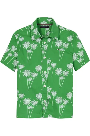 Tommy Hilfiger Stretch Poplin Printed Short Sleeve Shirt98104cm