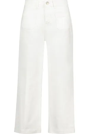 Baukjen Jena Stretch Wide White Crop Jeans34