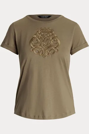 Ralph Lauren Hailly Graphic Logo Brown T-Shirtxlarge