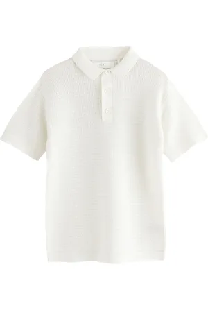 Next 100% Bomuld Textured Kortærmet Knitted Polo-skjorter (3-16år) (3-16år)110116cm