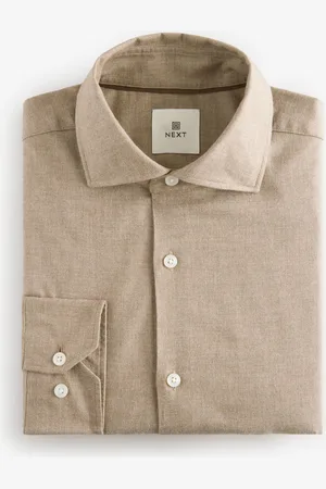 Next Regular Fit Brushed Flannel Single Cuff Formal 100% Cotton Oxford ShirtXL