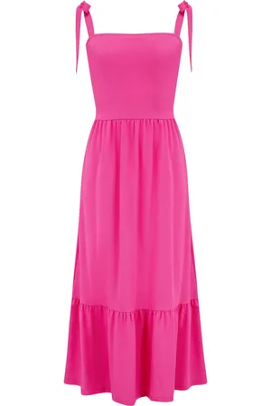 Pour Moi Laura Jersey Tie Strap Tiered Midi Dress44