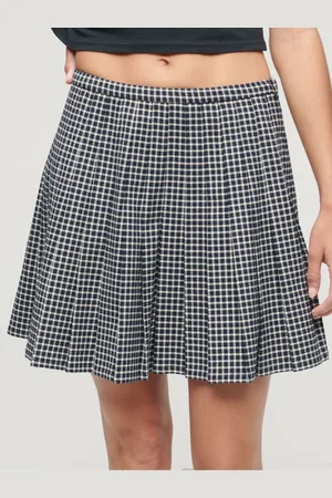 Superdry Vintage Kvinder Plisseret Mini Nederdele38
