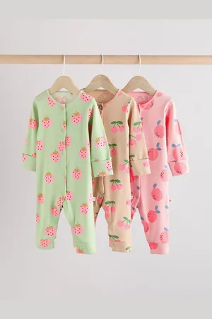 Next Baby fodløse sovedragter 3 -pakke (0mdr.-3år)6874cm