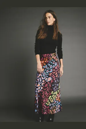Next Trykt Satin Midi Nederdele40 Høj