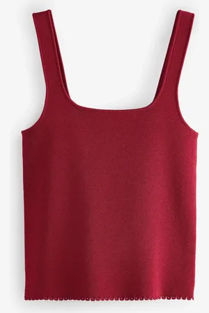 Next Square Neck Scalloped Edge Knitted Vest2X-Large