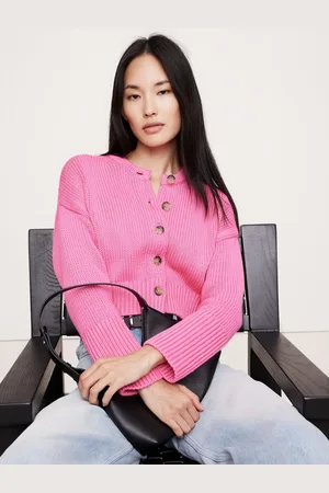 Banana Republic Oversized Cotton Cropped Cardiganlarge
