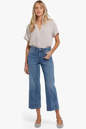 NYDJ Blue Teresa Wide Leg Ankle Jeans46