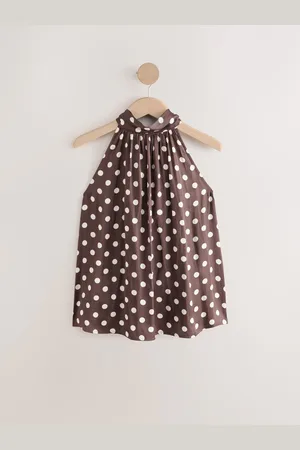 Next Glossy Satin Polka Dot Halter Top36lille