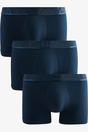 Emporio Armani EA7 Blue Tonal Logo Band Boxers 3 PackStor