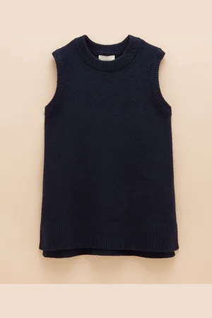 Joules Holly Crew Neck Long Knitted VestL