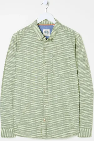 Fat Face FatFace 100% Cotton Geo Print Long Sleeve ShirtM Reg