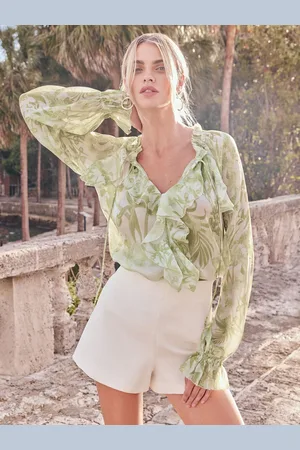Lipsy London Printed Ruffle Blouse40