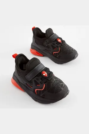 Next Spiderman Black Touch Fastening Trainers