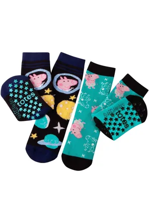 Totes Childrens George Pig Slipper Socks 2 Pair Pack2 - 3 år (92 - 98cm)
