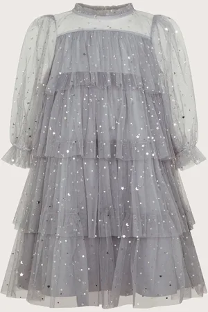 Monsoon Foil Star Tulle Tiered Dress8 år ( 128 cm)