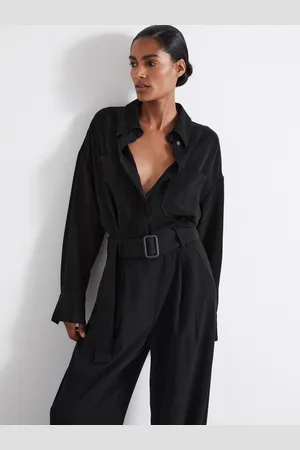 Reiss Rochelle Atelier Belted Crepe Jumpsuit34