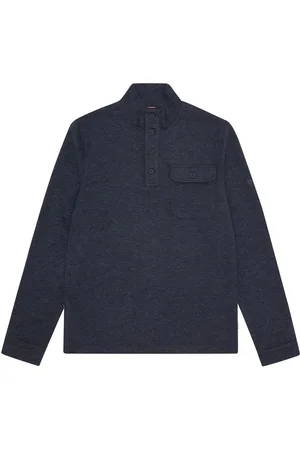 Sealskinz Blå Fakenham Vandafvisende Knappet Højhalset Sweat TopS