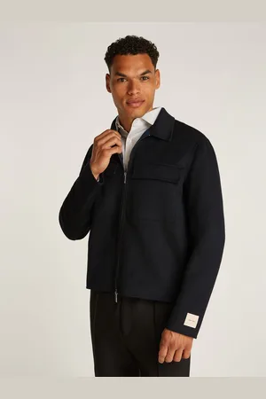 Calvin Klein Normal pasform Zip Wool JakkeM