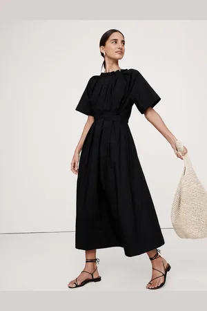 Banana Republic Poplin Tie-Back Maxi Dressxlarge