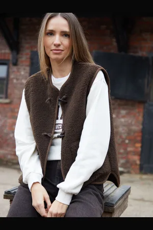 Threadbare Toggle Fleece Borg GiletM