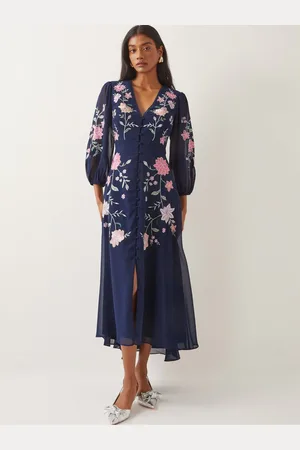 Monsoon Emani Floral Embroidered Midi Tea Dress38