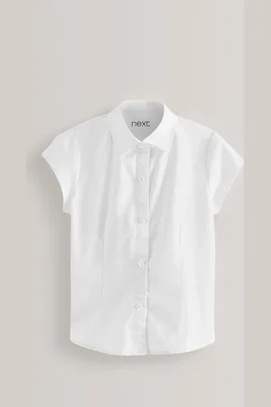 Next Touch Fastening Cotton Rich Stretch Short Sleeve School Shirt (3-17yrs)14 år (164cm)