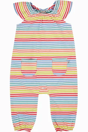 Frugi Blå Dory Playsuit Rainbow smækbukser6874cm