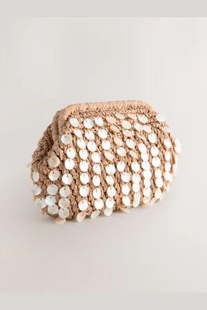 Next Raffia Shell Clutch Taskeen