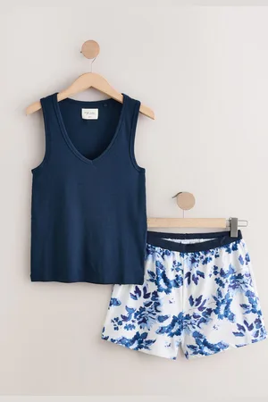 Next Bomuld Rib Vest Kort Sæt Pyjamas