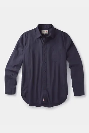 Aubin Blue Gladstone Poplin 100% Cotton ShirtXL