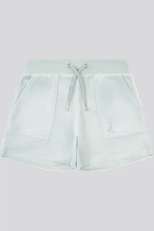 Juicy Couture Girls Tonal Embroidered Velour Shorts152158cm