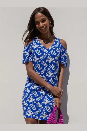 Threadbare Mini Cold Shoulder Shift Dress36
