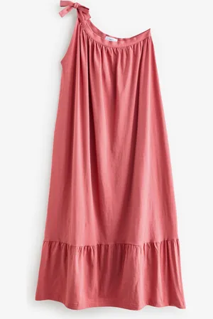 Next One Shoulder 100% Cotton Midi Dress44