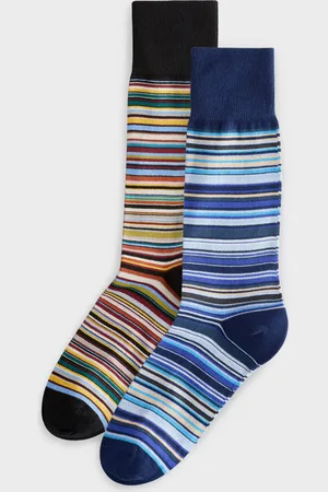 Paul Smith Blue/Green Signature Stripe SocksEn