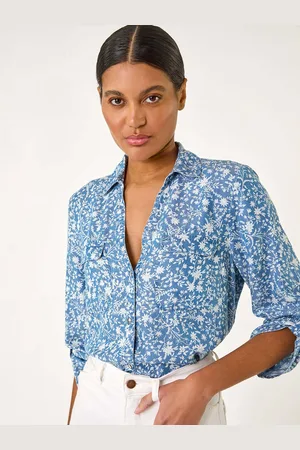 Roman Floral Print Button Through Shirt44