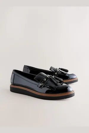 Next Forever Comfort Chunky Patent Tassel Detail Loafers