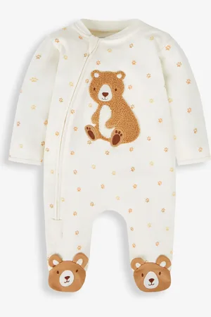 JoJo Maman Bébé Appliqué Zip Cotton Baby Sleepsuit7480cm