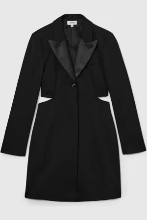 Reiss Sabine Wool Blend Cut Out Tuxedo Mini Kjole32