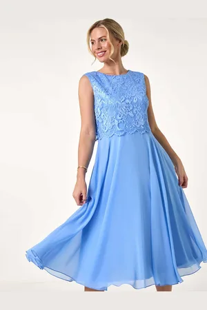 Roman Petite Lace Overlay Midi Kjole40